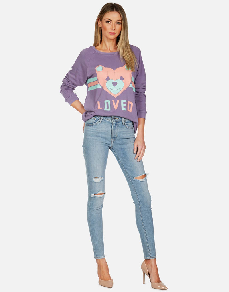Lauren Moshi Women's Noleta Striped Heart Teddy - 