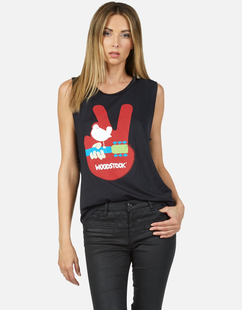 Lauren Moshi X Woodstock Women's Kel Woodstock Peace - Onyx