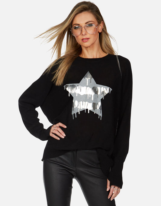 Lauren Moshi X Women's Ladona X Dripping Star - Black