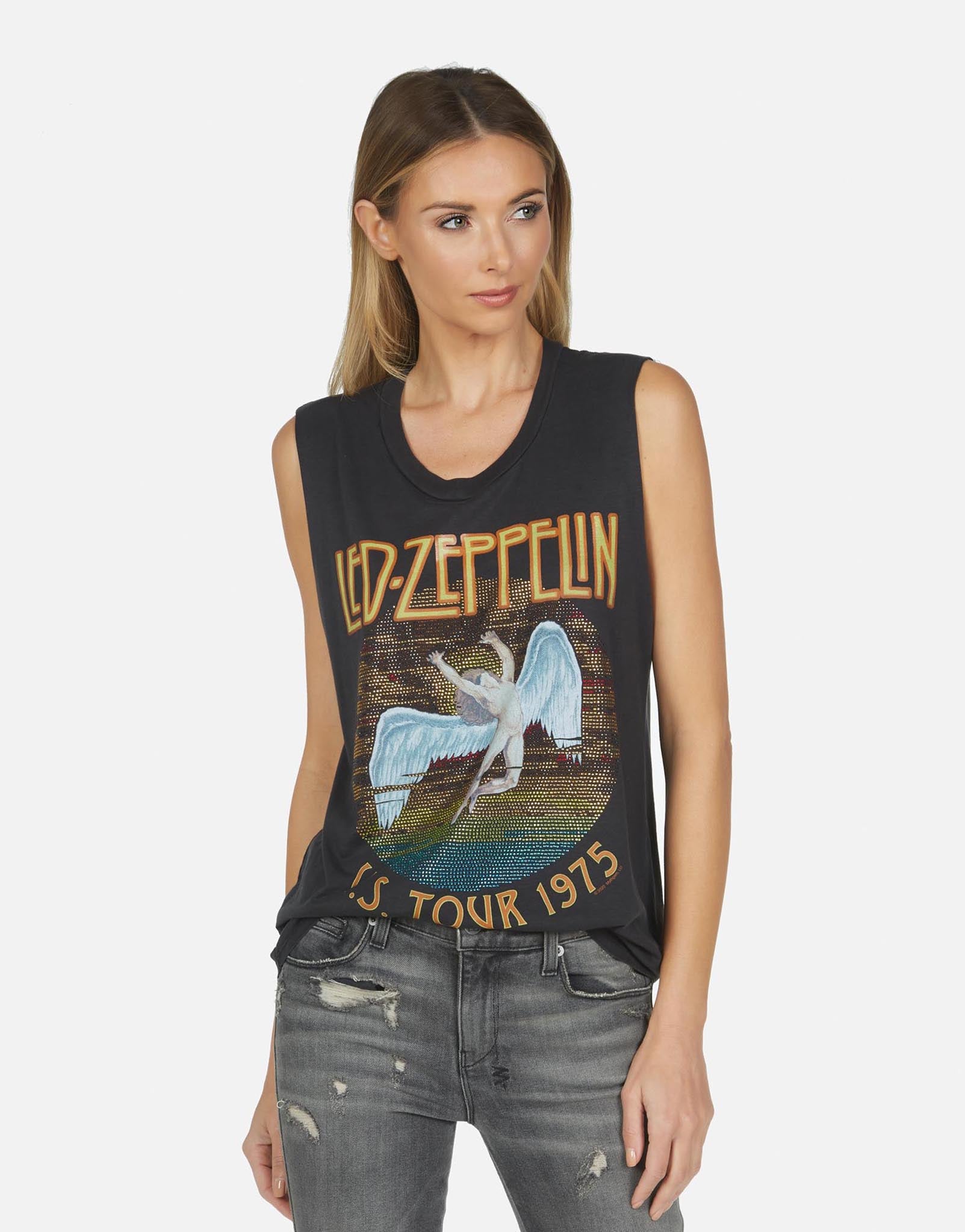 led zeppelin top gear Led Zeppelin Vintage 1975 Tour Tank Top