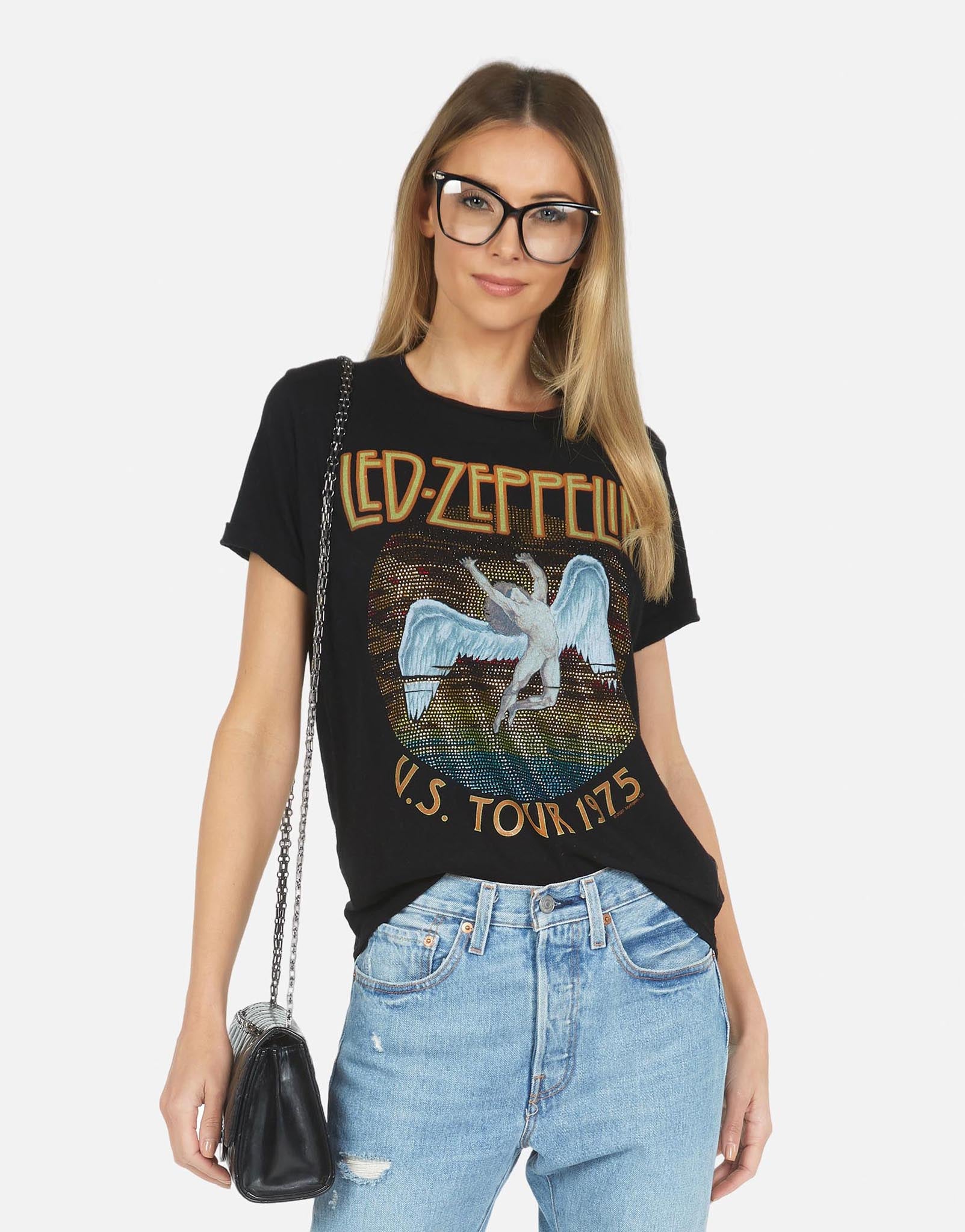Led Zeppelin Vintage 1975 Tour Tee Edda by Lauren Moshi